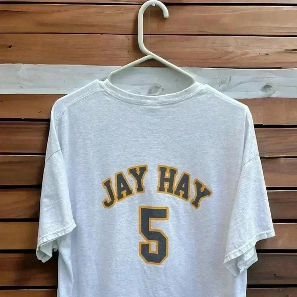 Pittsburgh Pirates Jay Hay #5 MLB Mens T-Shirt Size XL Gray Josh Harris T-Shirt - Picture 2 of 4